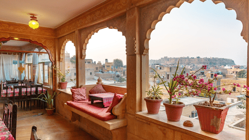 Inside view of Fateh Prakash Palace