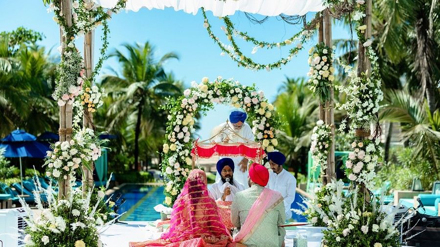 wedding conducted at Pool Deck - one of our beachside wedding venues in Goa
