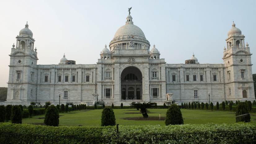 the white exterior of Victoria Memorial