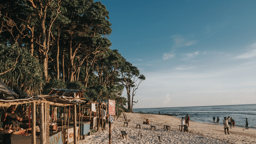 an image of the pristine Neil Island showcasing the powdery sand beach