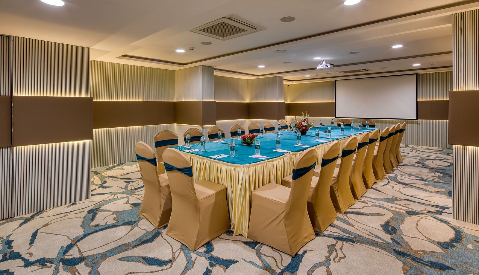 Another view of U-shaped seating at the board room at Le Foliage by TGI, Bangalore