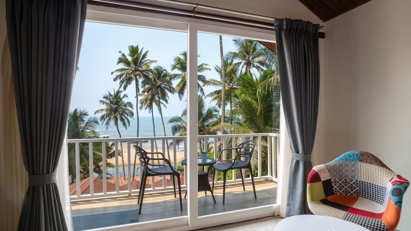 Ocean Front Cottages in Vagator at stonewood resort in north goa 