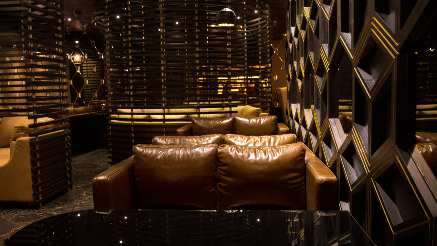 sofas inside the Lounge at Alchemy, our in-house bar in Chennai - Raj Park Hotel, Chennai