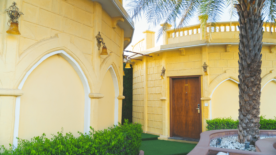 Exterior view of the Super deluxe cottage at The Garden Ananta Elite.