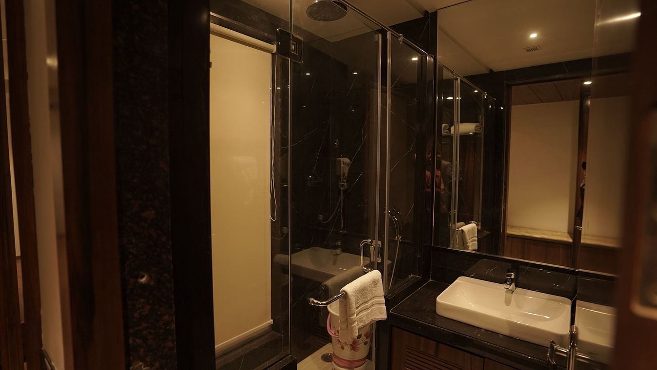 Superior room bathroom with modern amenities at Classic Sapphire by Ananta