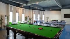 Indoor game area with a pool game table, and others games at Ananta Spa & Resorts, Ajabgarh