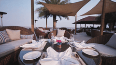 White plates on the table at zenith - The Ananta Udaipur