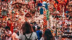 colourful items at goa shopping market
