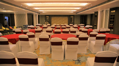 Chancery Hall with organised chairs and bright lighting