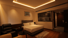 view of king size bed of Superior Room at Pride Elite, Haridwar