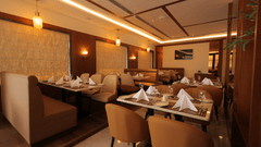 view of lavish dining setting at Cafe Pride 