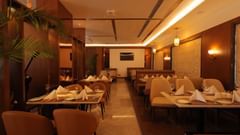 view of lavish dining setting at Cafe Pride 