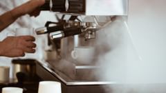 A barista pulling an espresso shot