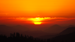 sunset from a view point