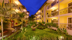 Landscape with rooms balcony view with lighting