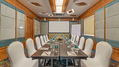 Seating arrangements inside the meeting hall - Shyama Sarovar Portico Orai