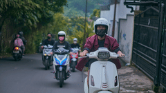 Symphony Samudra Port Blair - People on scooters wearing helmets
