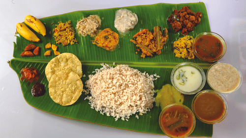 Kerala Meal on a Banana Leaf