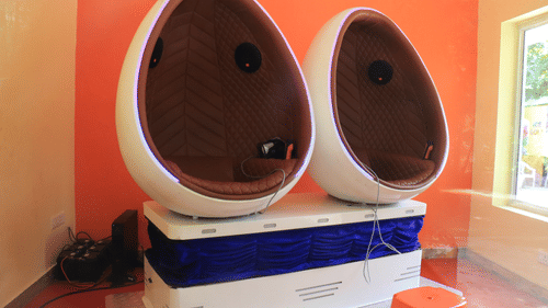 Two egg like pods inside a room - Black Thunder, Coimbatore