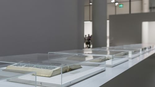 image of exhibits in a museum for public display