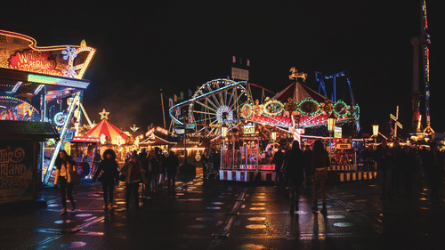 Carnival games at an open space