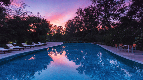 Swimming Pool at Jehan Numa Retreat-Luxury Resort in Bhopal