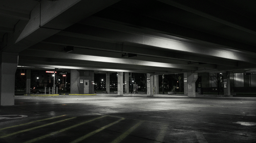 An image of an empty parking lot