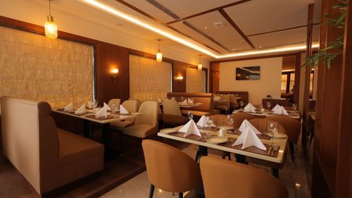 view of lavish dining setting at Cafe Pride 