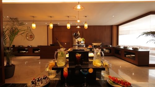 view of lavish dining setting at Cafe Pride 