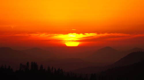 sunset from a view point