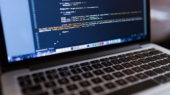 View of a laptop screen