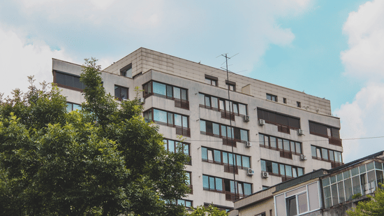 Stock Image of Facade of a service apartment