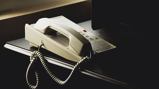 telephone on a counter