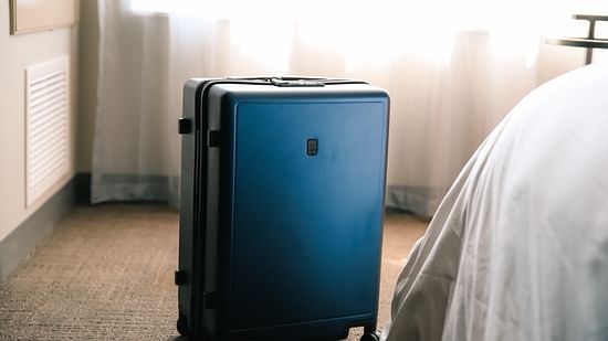 suitcase in a room