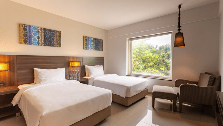 Twin Room with two bed overlooking the pool at The Residency Towers Rameswaram