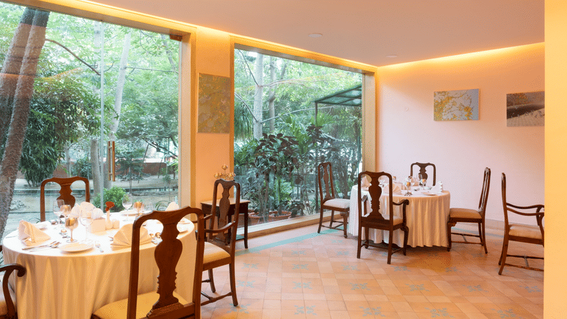 The Seating of the restaurant - Goose in Clarks Amer, Jaipur
