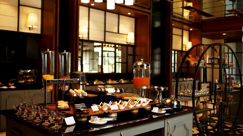 Overview of the dessert station in the buffet section at our restaurant in tripura - Polo Towers, Agartala