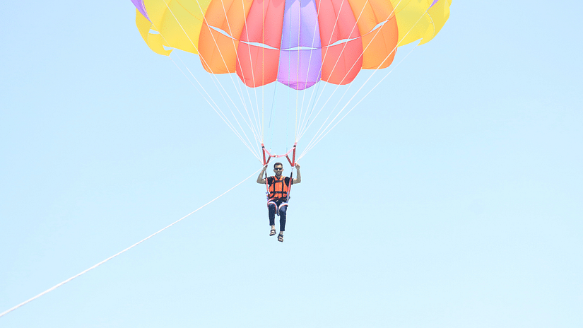a man parasailing