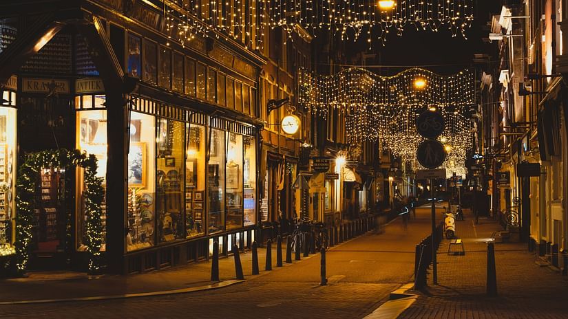 christmas decoration on the streets of Kolkata