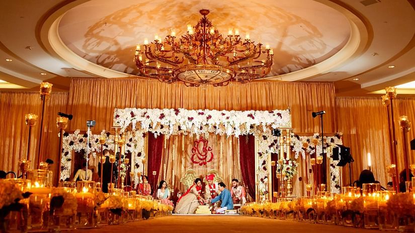 A grand wedding at an events hall