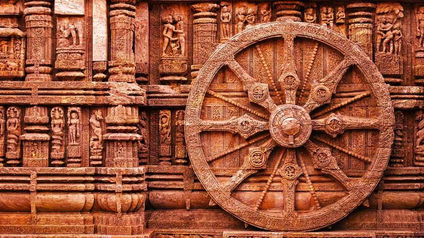 Engraving of a Chariot Wheel at the Konark Sun Temple