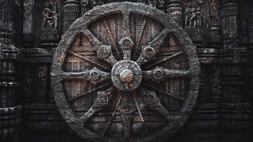 konark sundial featuring intricate artworks