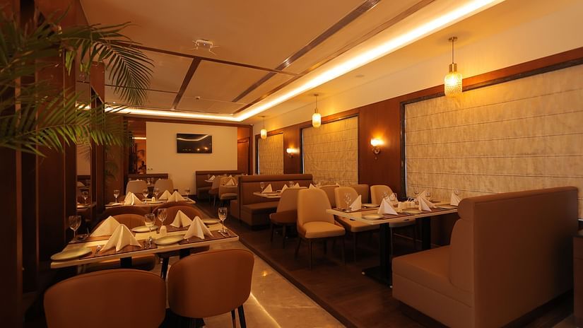 view of lavish dining setting at Cafe Pride 