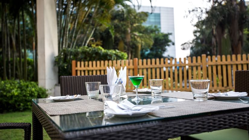  Outdoor Dining at Radha Hometel Bangalore, best hotels in bangalore 