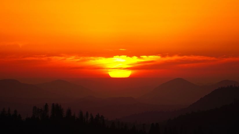 sunset from a view point