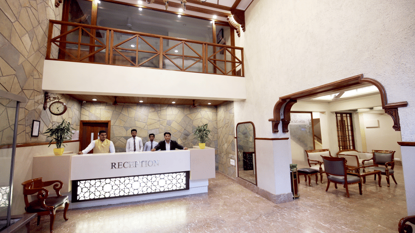 The reception area at the resort in Lonavala - Zara's Resort 1