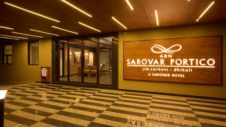 entrance of ABN Sarovar Portico, Jim Corbett