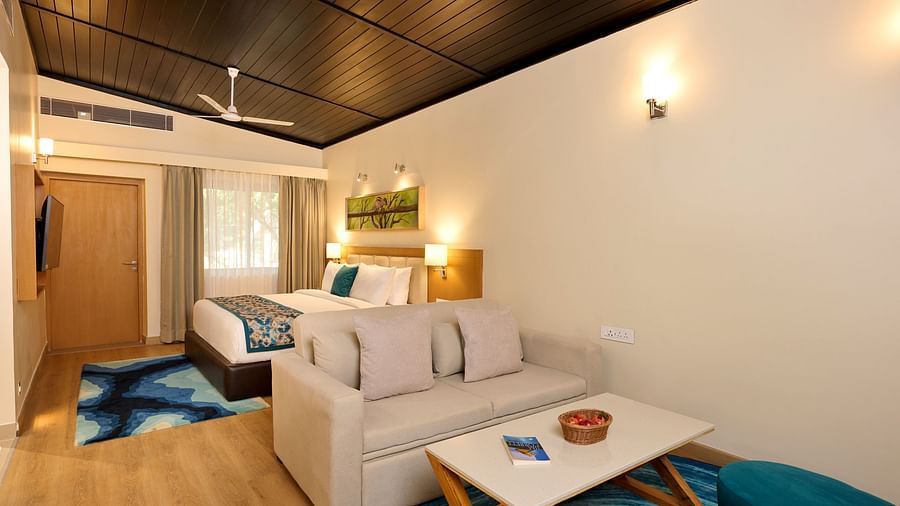 interior of the Cottage at ABN Sarovar Portico, Jim Corbett