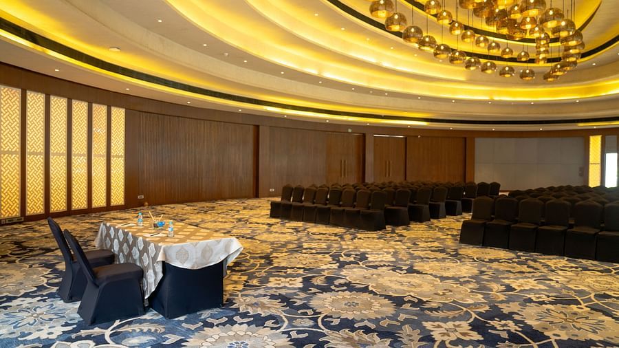 Front view of theatre seating arrangement in a banquet hall at Ananta Spa and Resort