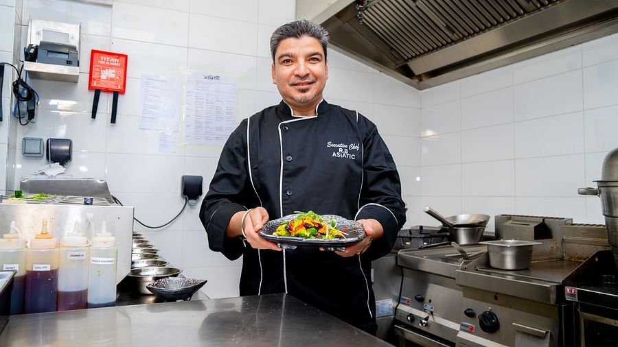 Chef at Asiatic Lounge cooking 3